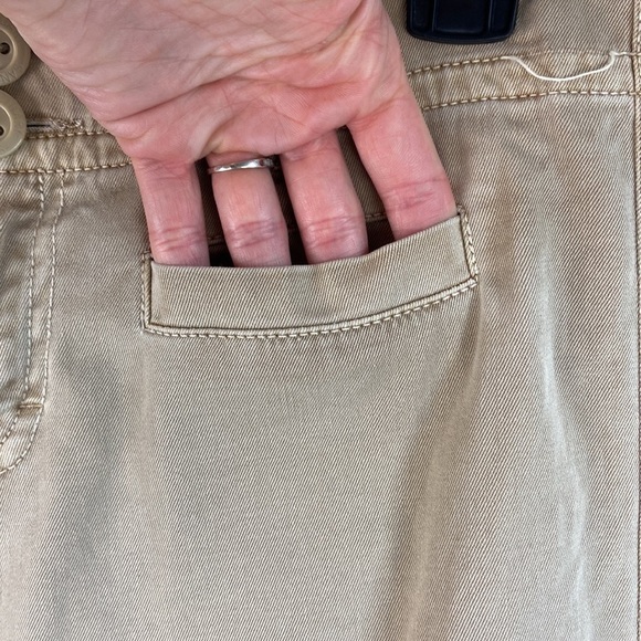 SANCTUARY Anthropologie Khaki Cargo Utility Wide Leg Pants Size 6 - Picture 5 of 15